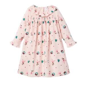 JANIE AND JACK Good Night Holiday Ballerina Nightgown Pale Pink Size 7